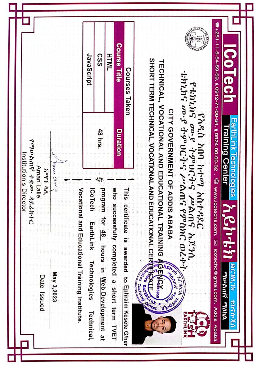 Front-End Development Certificate